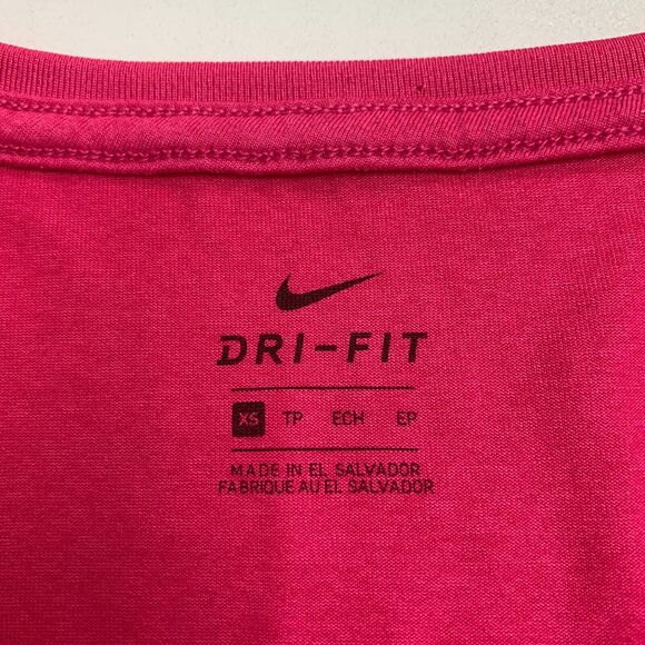Nike T Shirt Womens XS Valentine V Neck Short Sleeve Dri Fit Straight Hem Active - Picture 7 of 9